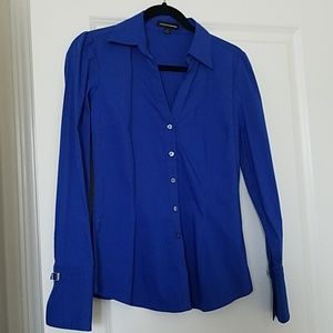 Express Blue Button Up Shirt